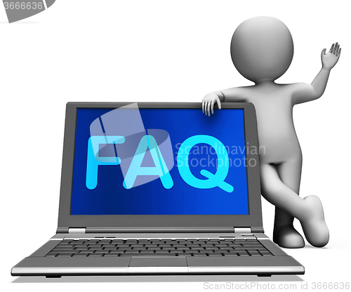 Image of Faq Laptop And Character Shows Solution And Frequently Asked Que