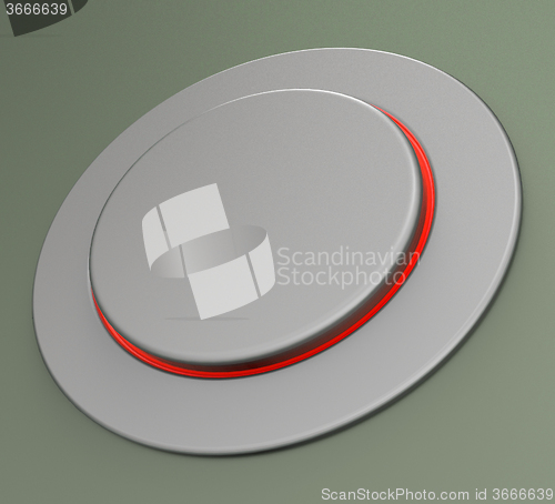 Image of Blank Push Button Or Switch Shows Copyspace
