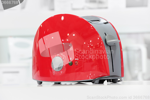Image of Red shiny toaster