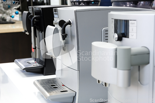 Image of row of coffee machines