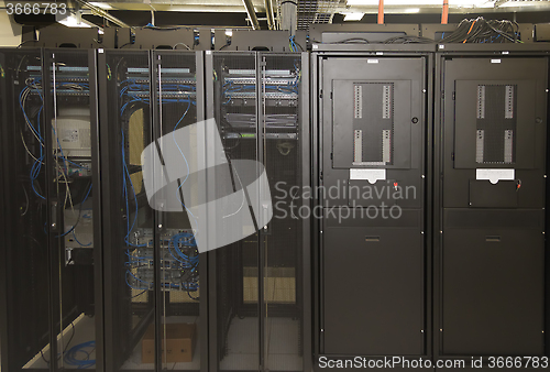 Image of Racks in a Computer room