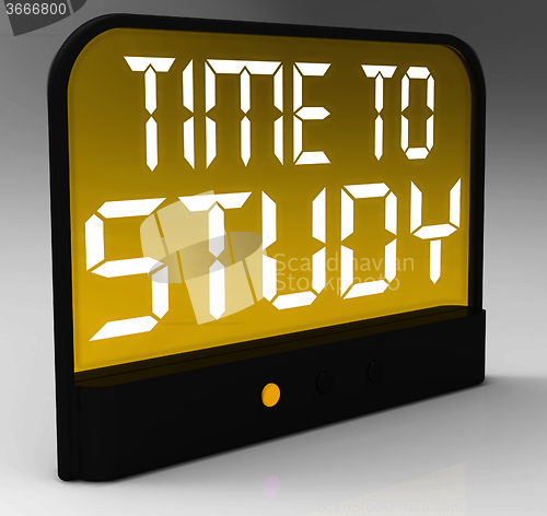 Image of Time To Study Message Showis Education And Studying