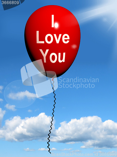 Image of I Love You Balloon Represents Lovers and Couples