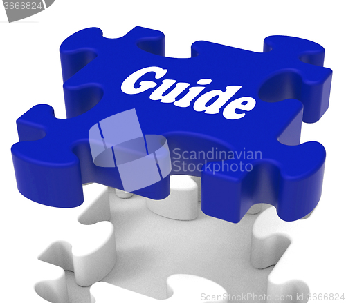 Image of Guide Puzzle Shows Expertise Consulting Instructions Guideline A