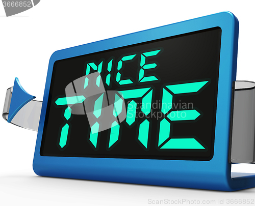 Image of Nice Time Clock Means Enjoyable And Pleasant Experience