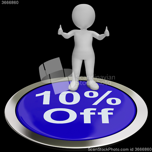 Image of Ten Percent Off Button Shows 10  Off Product