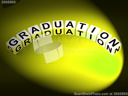 Image of Graduation Letters Show Finishing And Passing Studies