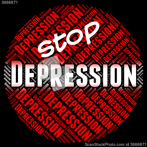 Image of Stop Depression Represents Lost Hope And Anxious