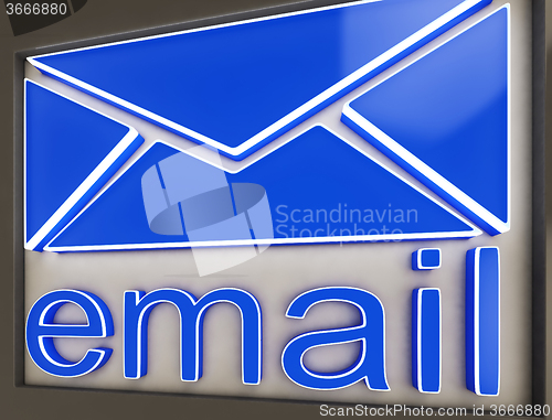 Image of Email Sign Button Shows Online Correspondence