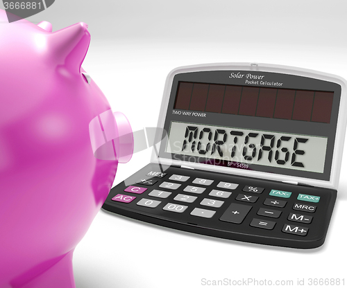 Image of Mortgage Calculator Shows Purchase Of Home Loan