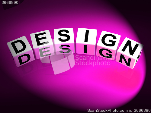 Image of Design Dice Mean to Design Create and to Diagram