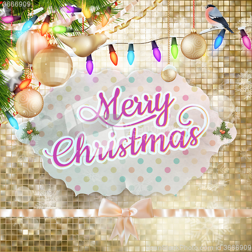 Image of Golden Holiday Abstract Glitter Background. EPS 10