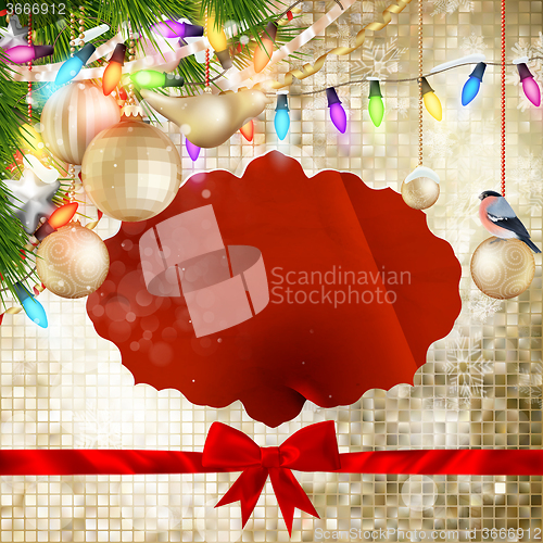 Image of Christmas Gold Decoration. EPS 10