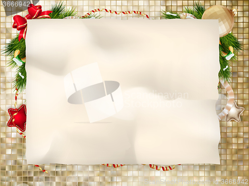 Image of Christmas greeting card. EPS 10