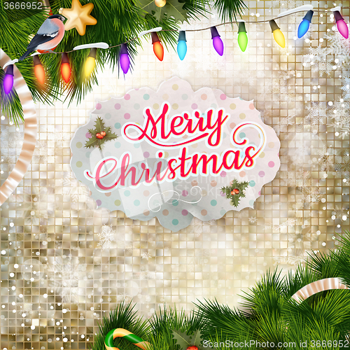 Image of Christmas greeting card. EPS 10