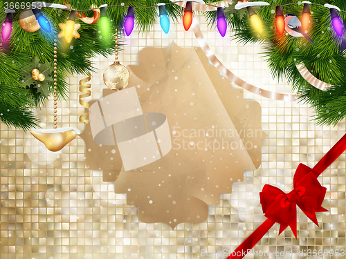 Image of Christmas greeting card. EPS 10