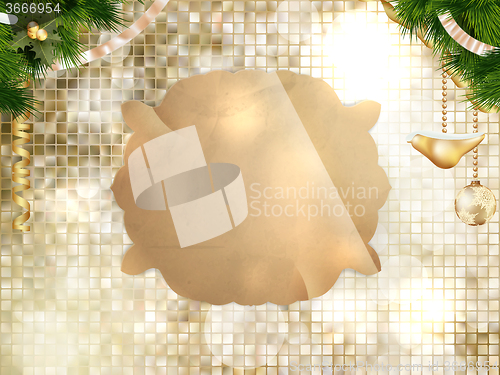 Image of Christmas greeting card. EPS 10