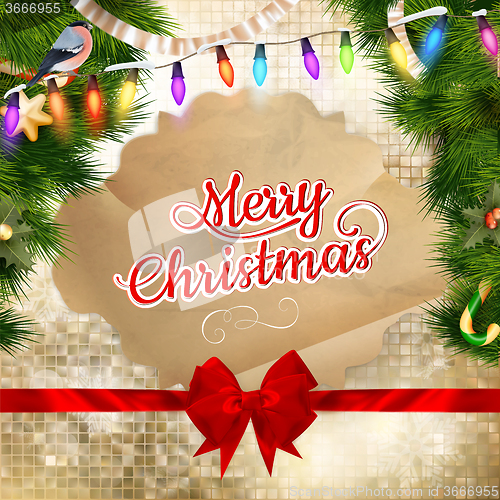 Image of Christmas greeting card. EPS 10