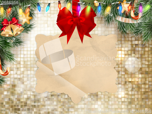 Image of Christmas greeting card. EPS 10