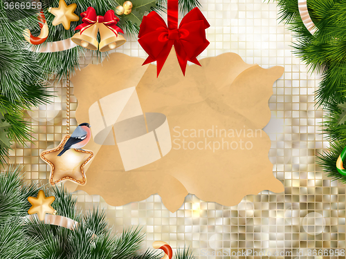 Image of Christmas greeting card. EPS 10