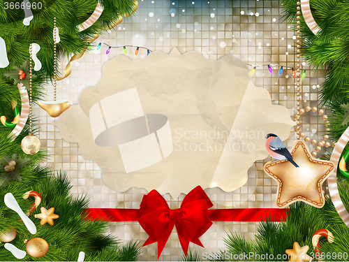 Image of Christmas greeting card. EPS 10