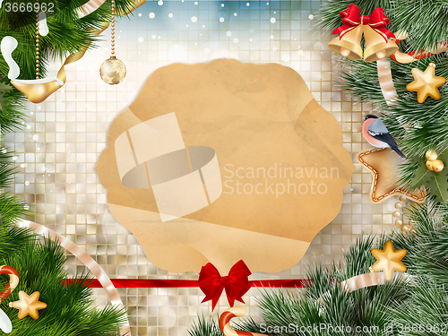 Image of Christmas greeting card. EPS 10
