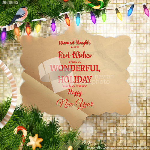 Image of Christmas greeting card. EPS 10