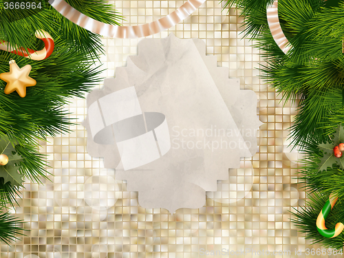 Image of Christmas greeting card. EPS 10