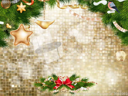 Image of Christmas bells Background. EPS 10