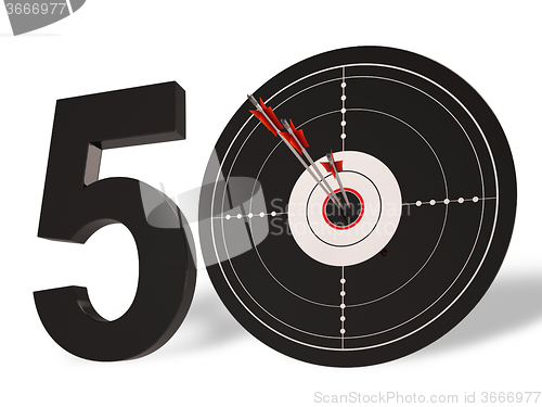 Image of 50 Target Shows Golden Anniversary Fifty Years