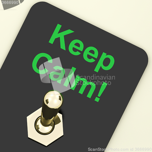 Image of Keep Calm Switch Shows Keeping Calmness Tranquil And Relaxed