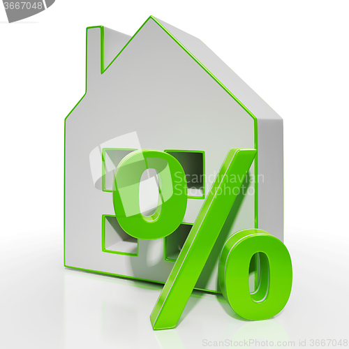 Image of House And Percent Sign Shows Investment Or Discount