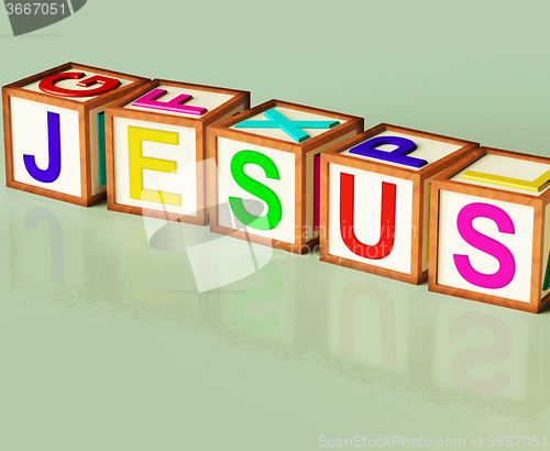 Image of Jesus Blocks Show Son Of God And Messiah