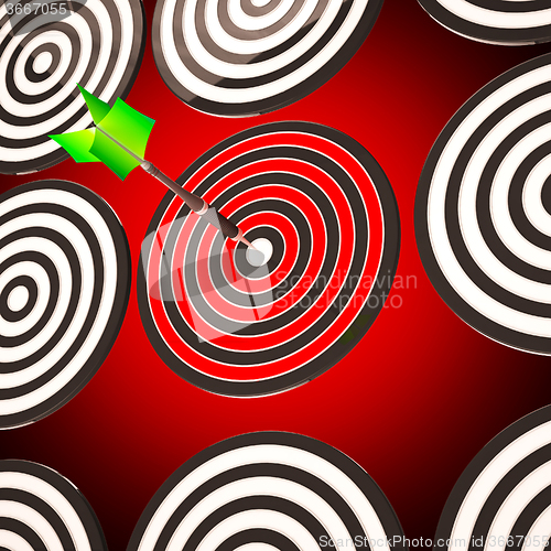 Image of Bulls eye Target Shows Focused Competitive Strategy