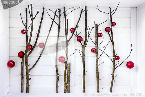 Image of Branch tree as Christmas background