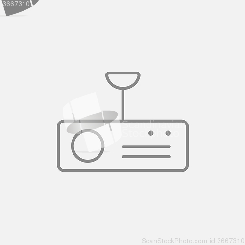 Image of Digital projector line icon.