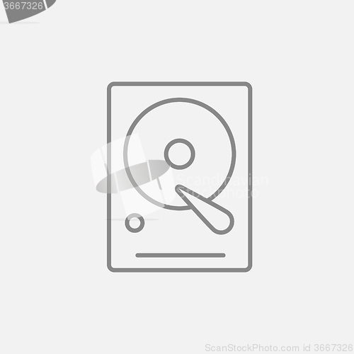 Image of Hard disk line icon.