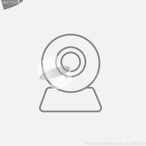 Image of Web camera line icon.