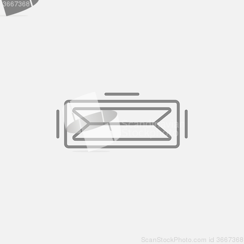 Image of Virtual reality headset line icon.