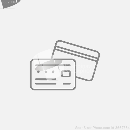 Image of Credit card line icon.