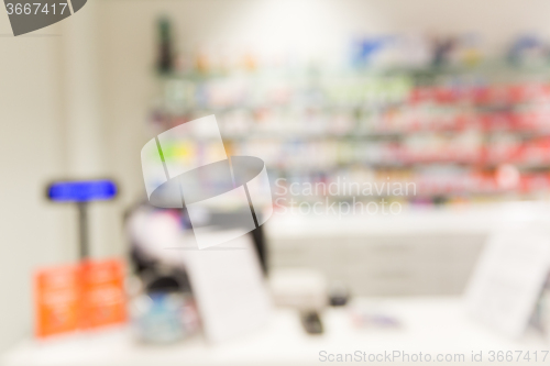 Image of pharmacy or drugstore room background