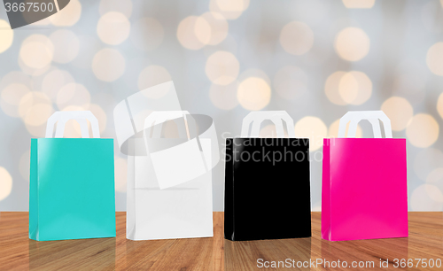 Image of many blank shopping bags