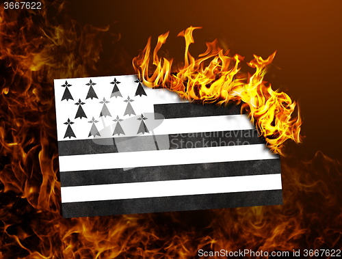 Image of Flag burning - Brittany