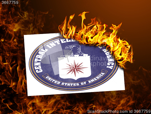 Image of Flag burning - CIA