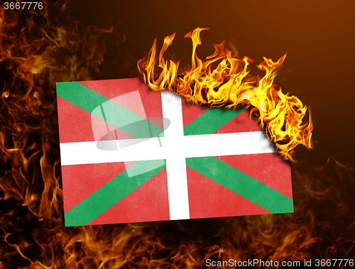 Image of Flag burning - Basque Country