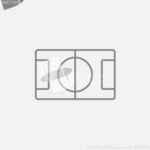 Image of Stadium layout line icon.