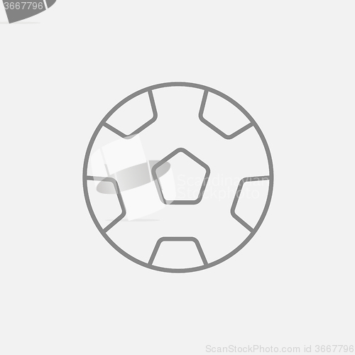 Image of Soccer ball line icon.