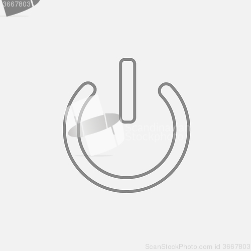 Image of Power button line icon.