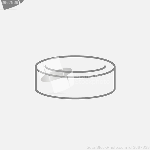 Image of Hockey puck line icon.