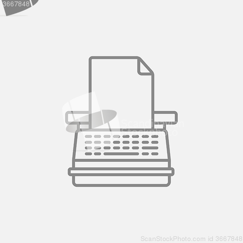 Image of Typewriter line icon.